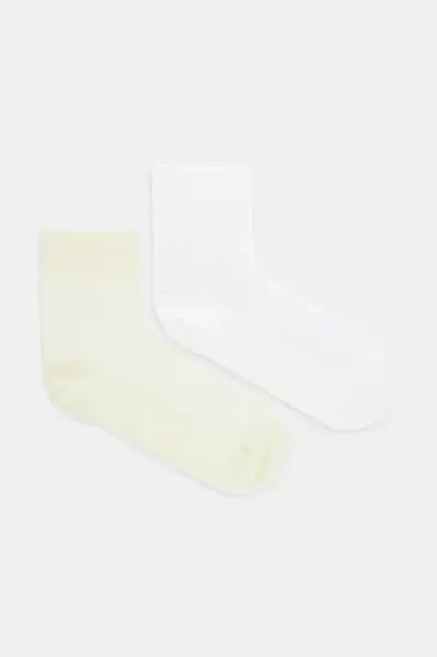 Ponožky Calvin Klein Jeans 2-pack dámské, žlutá barva, 701231400