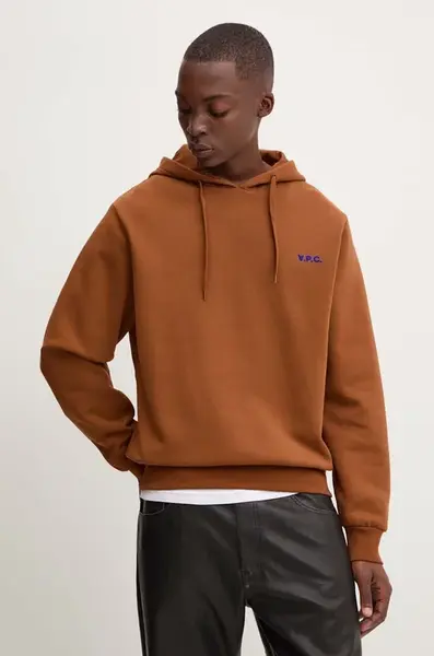 Bavlněná mikina A.P.C. hoodie boxy petit vpc