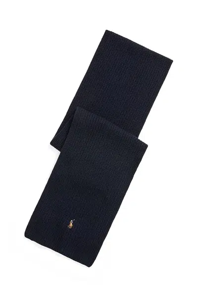 Vlněná šála Polo Ralph Lauren tmavomodrá barva