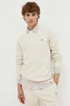 Mikina Dickies pánská, béžová barva, hladká, DK0A4XCE