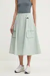 Sukně adidas City Escape zelená barva, maxi, áčková, JY0510