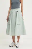 Sukně adidas City Escape zelená barva, maxi, áčková, JY0510