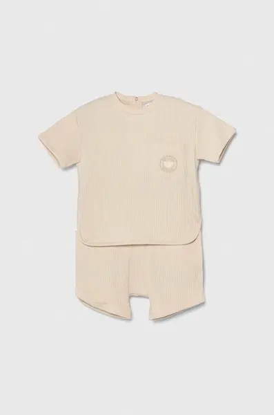 Dětská souprava Emporio Armani béžová barva