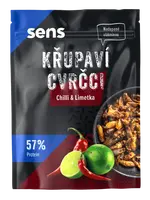 SENS Křupaví a pražení cvrčci - Chilli & Limetka 16 g