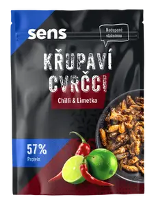 SENS Křupaví a pražení cvrčci - Chilli & Limetka 16 g