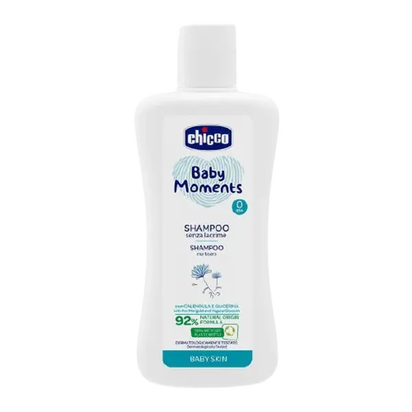 CHICCO Šampon na vlasy Baby Moments 92 % přírodních složek 200 ml