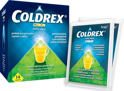 COLDREX Horký nápoj Citron sáčky 14 sáčků