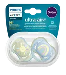 PHILIPS AVENT Šidítko Ultra air Obrázek 0-6m chlapec (duha) 2 ks