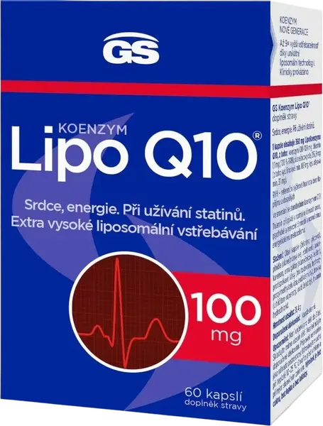 GS Koenzym Lipo Q10 100 mg 60 kapslí