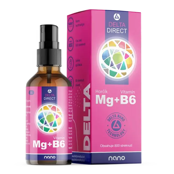 DELTA Direct Mg + B6 Sprej na pokožku 100 ml