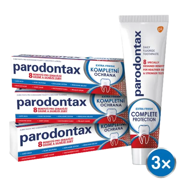 PARODONTAX Kompletní ochrana extra fresh Zubní pasta 3 x 75 ml