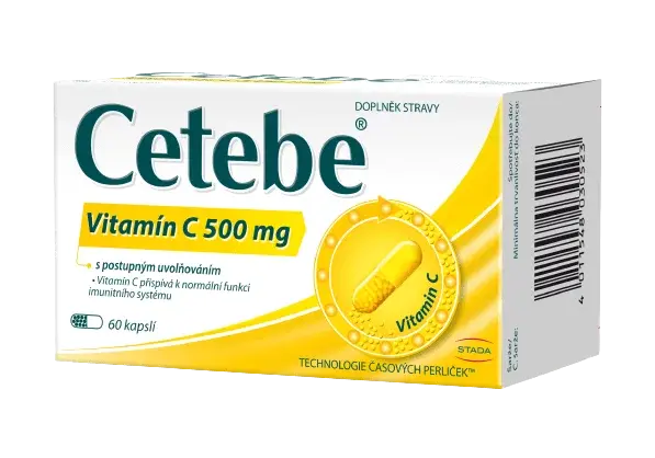CETEBE ® Vitamin C 500 mg s postupným uvolňováním 60 kapslí
