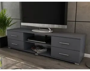 Široký TV stolek Oskar TV, grafitový, šířka 180 cm