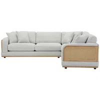 Livetastic ROHOVÁ SEDAČKA, textil, dřevo, světle šedá