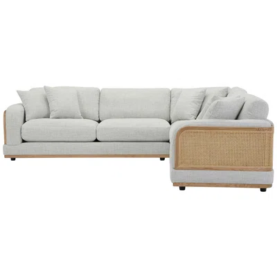 Livetastic ROHOVÁ SEDAČKA, textil, dřevo, světle šedá