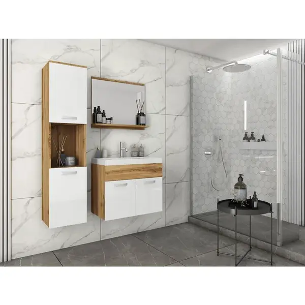 P & B KOUPELNA dub wotan, vysoce lesklá bílá