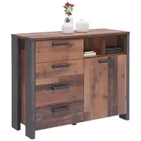 Carryhome KOMODA, hnědá, tmavě šedá, tmavě hnědá, 107/88,5/41,3 cm
