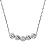 Hot Diamonds Něžný stříbrný náhrdelník s topazy a pravým diamantem Willow DN129
