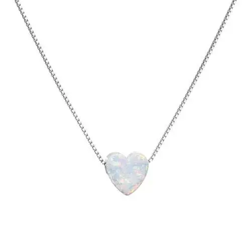 Evolution Group - Pavona Romantický náhrdelník se syntetickým opálem 12048.1