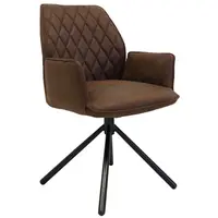 MID.YOU ŽIDLE S PODRUČKAMI, mikrovlákno, hnědá