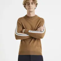 Hnedý sveter s prímesou vlny Celio Veritas