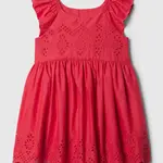Červené dievčenské ľanové šaty GAP
