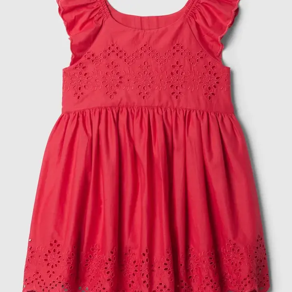 Červené dievčenské ľanové šaty GAP