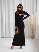 Black strappy dress with bolero Cocomore