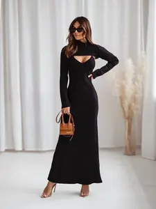 Black strappy dress with bolero Cocomore