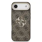 Zadní kryt Guess PU Leather 4G Metal Logo Gold Frame pro Apple iPhone Air, hnědá