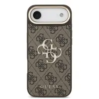 Zadní kryt Guess PU Leather 4G Metal Logo Gold Frame pro Apple iPhone Air, hnědá
