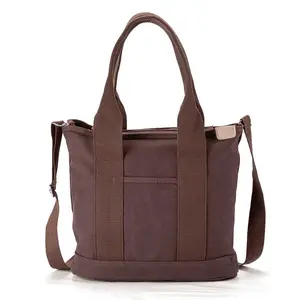 Dámská plátěná kabelka hnědá