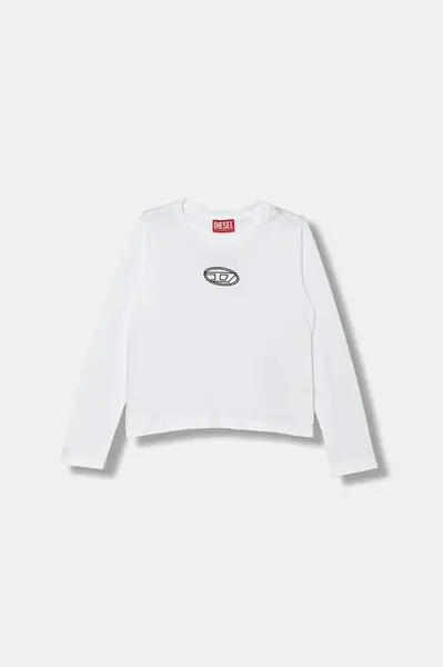 Detská bavlnená košeľa s dlhým rukávom Diesel TIVALSYLS T-SHIRT