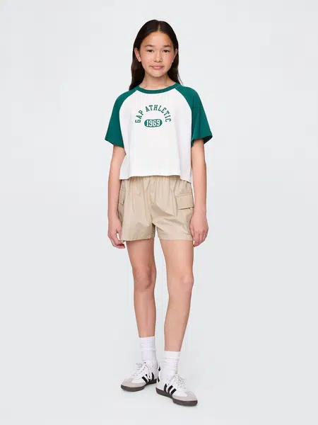 GAP Children's poplin cargo shorts - Girls