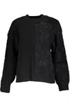 DESIGUAL BLACK WOMEN'S SWEATER