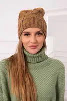 Kesi Čapica s fleece Dolores K303 horčica+hnedá