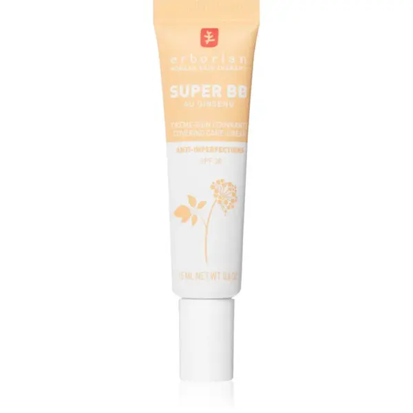 Erborian Super BB Covering Care-Cream BB krém pro bezchybný a sjednocený vzhled pleti malé balení odstín Nude 15 ml