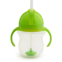 Munchkin Click Lock™ Tip & Sip hrnek s brčkem se závažím Green 6 m+ 207 ml
