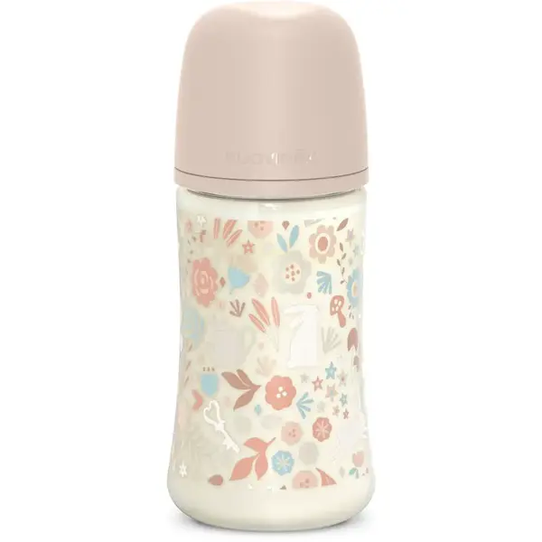 Suavinex Wonderland SX Pro Physiological Anti-Colic kojenecká láhev M Medium Flow 3 m+ Liberty Pink 270 ml