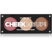 Inglot Face Palette rozjasňovač, bronzer a tvářenka odstín Cheek Me Up! 7 g