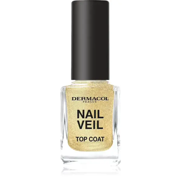 Dermacol Nail Veil vrchní lak na nehty třpytivý odstín Sparkling Beach 11 ml