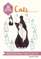 10 Step Drawing: Cats - Justine Lecouffe