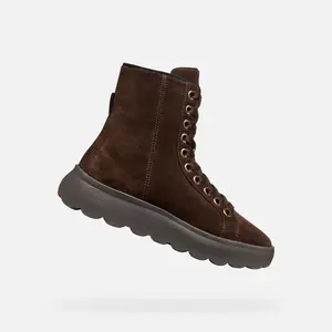 Geox Spherica EC4.1 Women's Ankle Boots Dark Brown - Ladies
