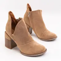 Resti Light brown women's boots with cutouts Plinara - Footwear