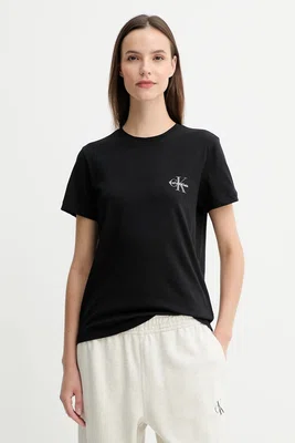 Bavlněné tričko Calvin Klein Jeans dámské, bílá barva, LV047C905G