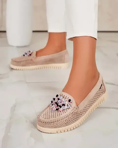 Resti Women's beaded openwork moccasins Namis