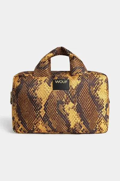 Cestovní kosmetická taštička WOUF Boa 29 x 18 x 13 cm hnědá barva