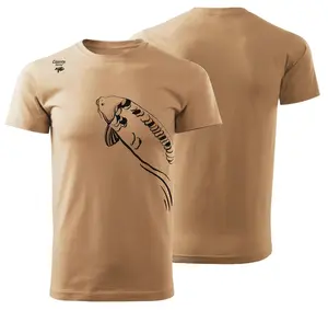 Giants fishing tričko pánské plavající kapr béžové - xxl