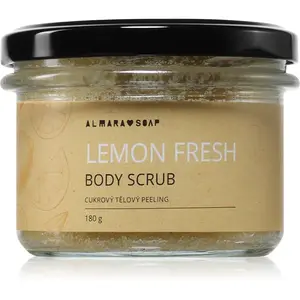 Almara Soap Body Scrub cukrový tělový peeling na celulitidu s vůní Lemon Fresh 180 g