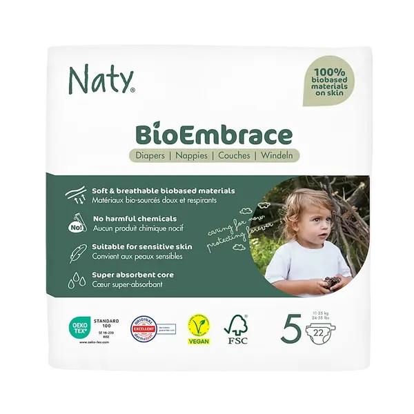 ECO BY NATY Bioembrace junior plenky 11-25 kg 22 kusů